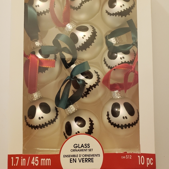 Jack Skellington Mini Christmas Ornament Set 10 Pc - Picture 4 of 4